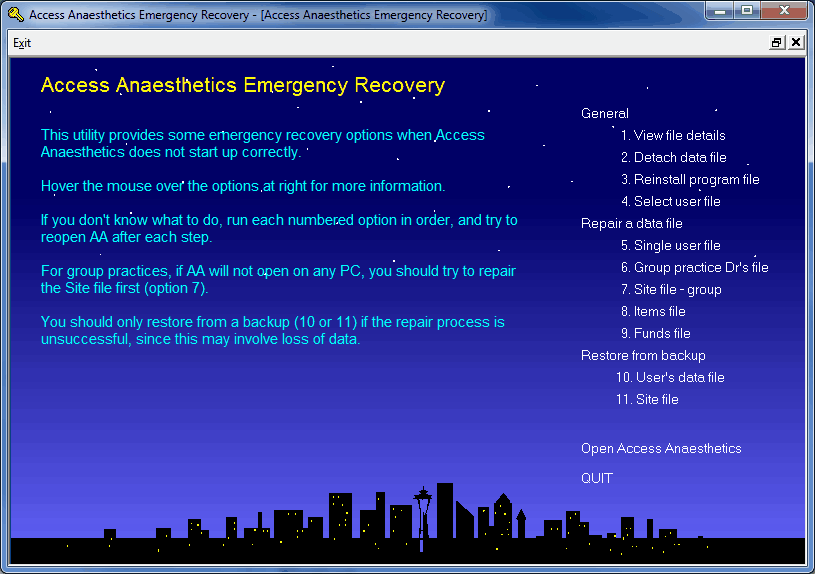 EmergencyRecoveryMenu