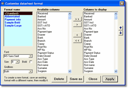 FormatDatasheetColumnsPayments